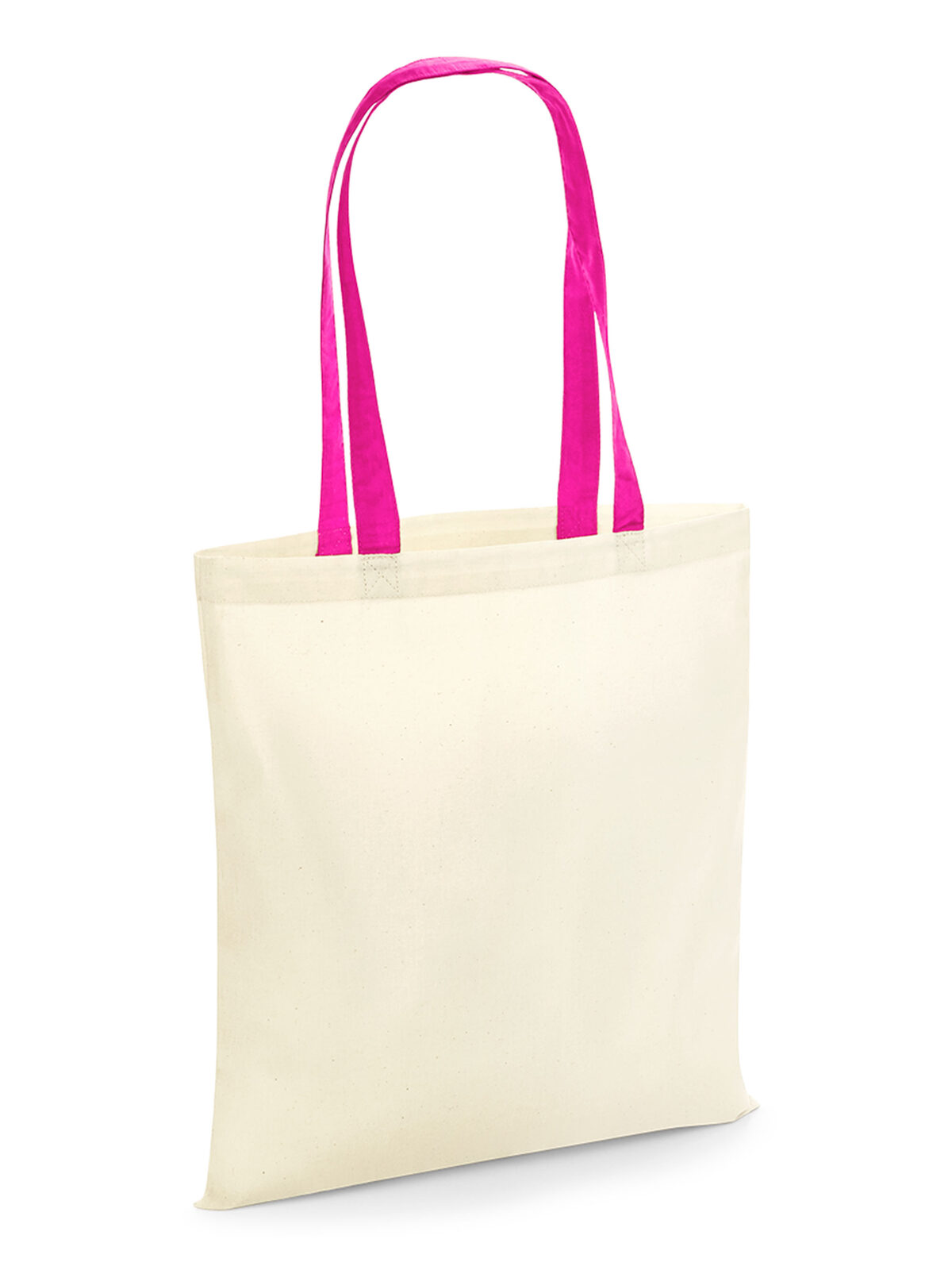 Tas voor het leven - Contrasterende handvatten - Natuurlijk/Fuchsia