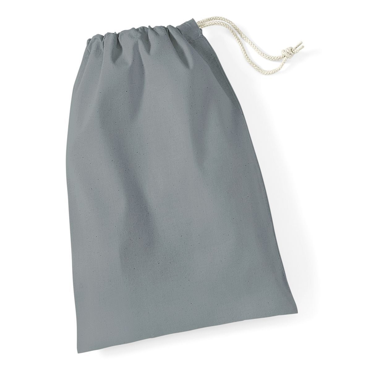 Katoenen tas maat M - PUG - Puur grijs