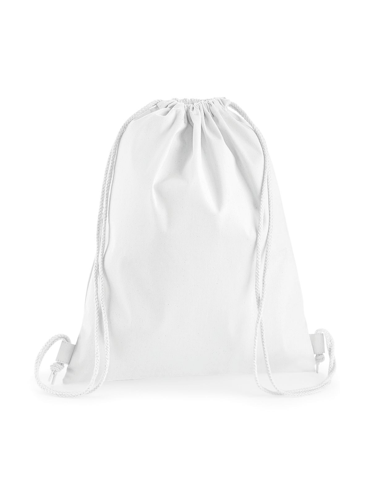 Gymsac van premium katoen - WHI - Wit