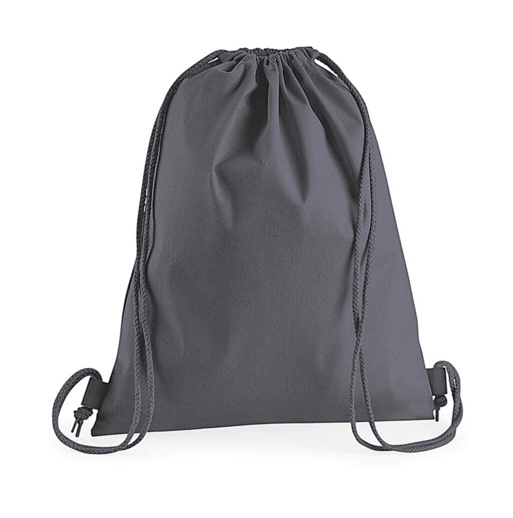 Gymsac van premium katoen - GPH - Grafietgrijs