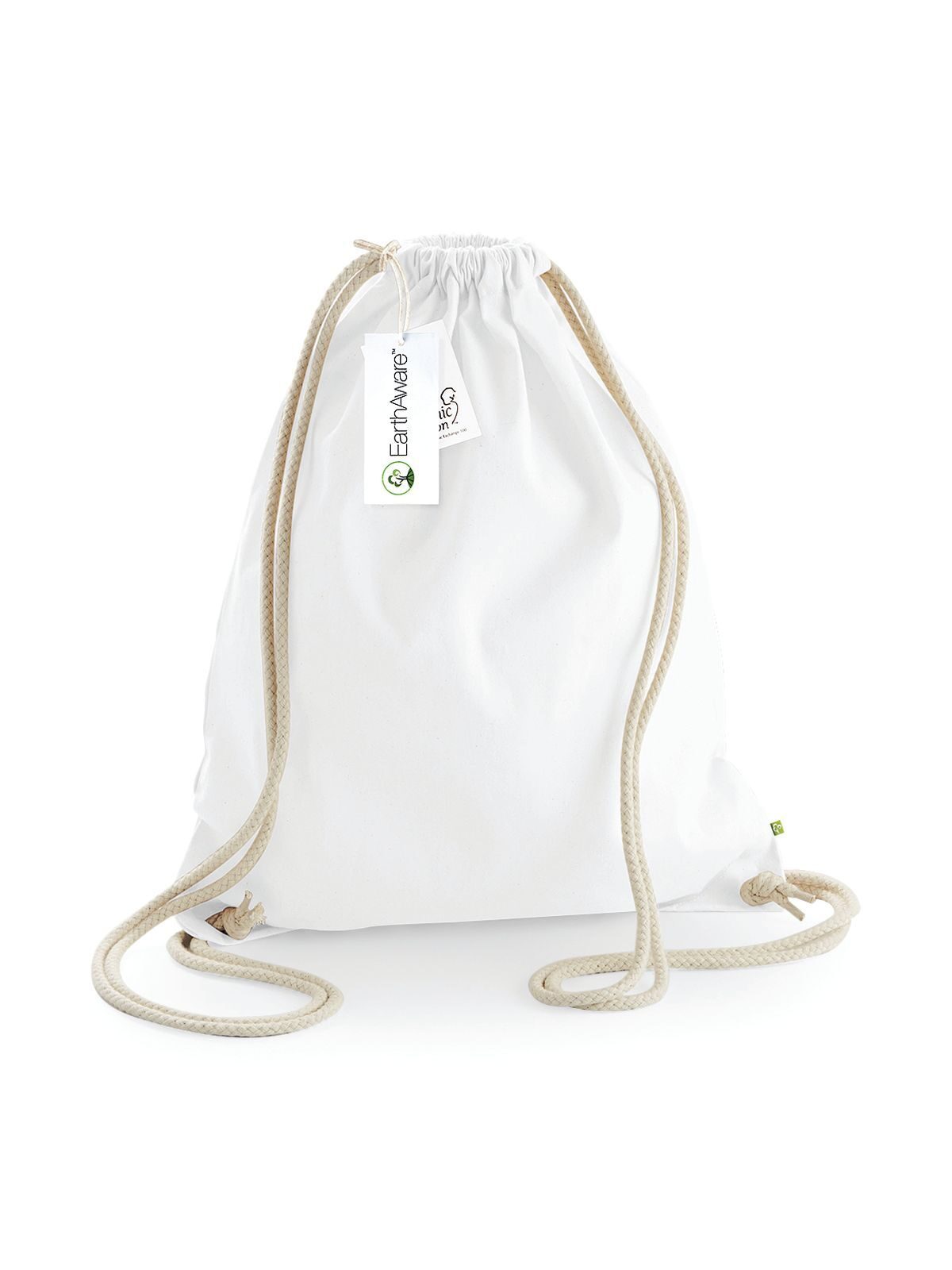 EarthAware® Organische Gymsac - WHI - Wit