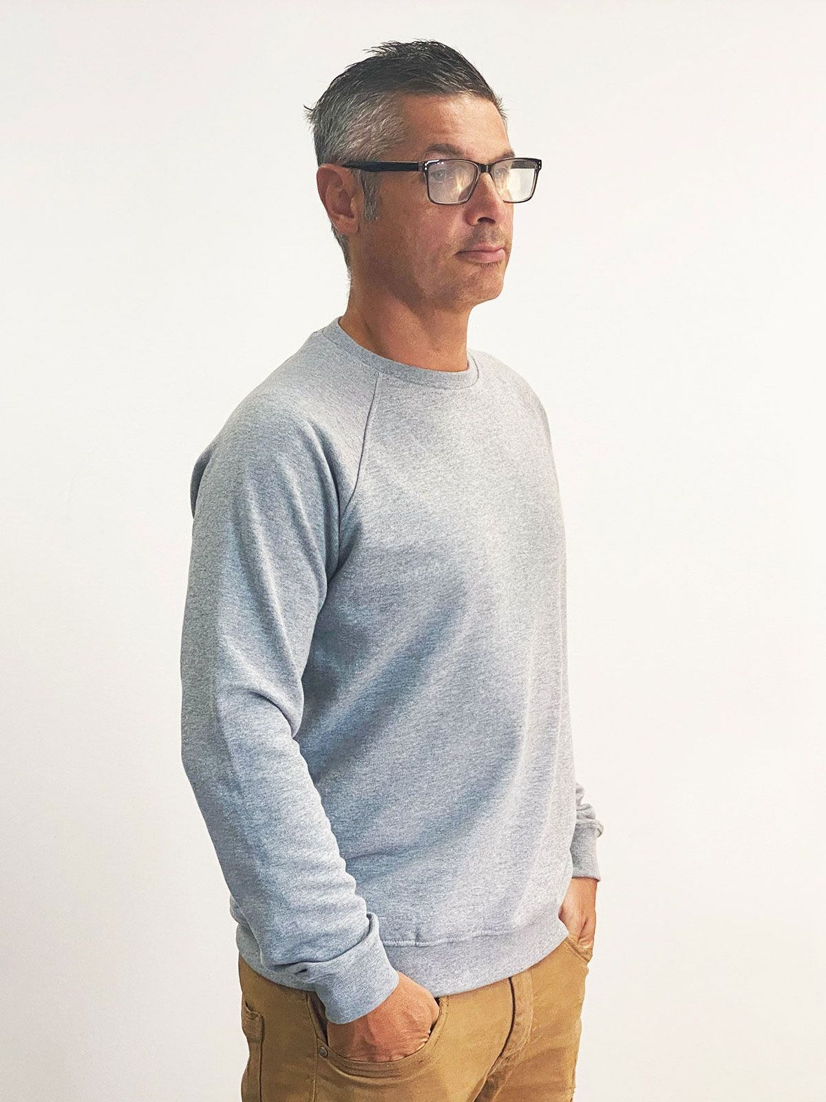 Modieuze sweater met ronde hals