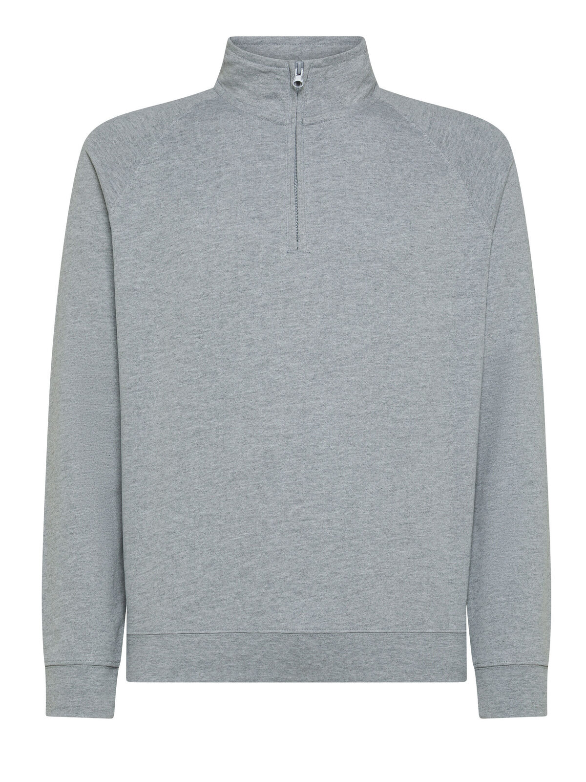 Veste en molleton français à demi-zip - GY - Bruyère grise