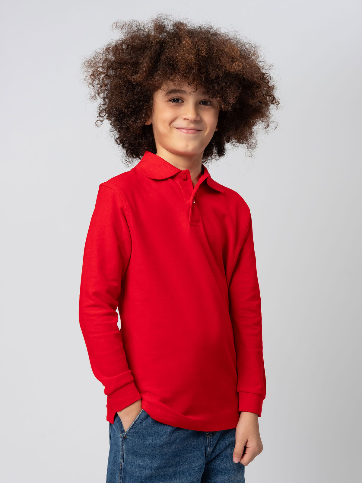 Evolution poloshirt met lange mouwen voor kinderen