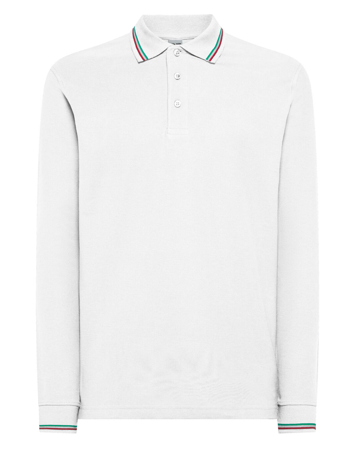 Polo met lange mouwen uit Italië - WH - WH-WIT