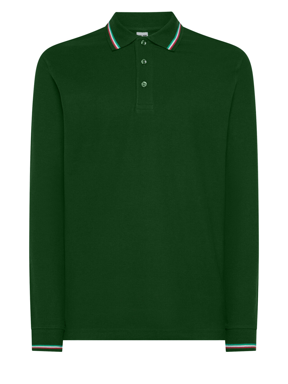 Polo met lange mouwen uit Italië - FG - BOSGROEN