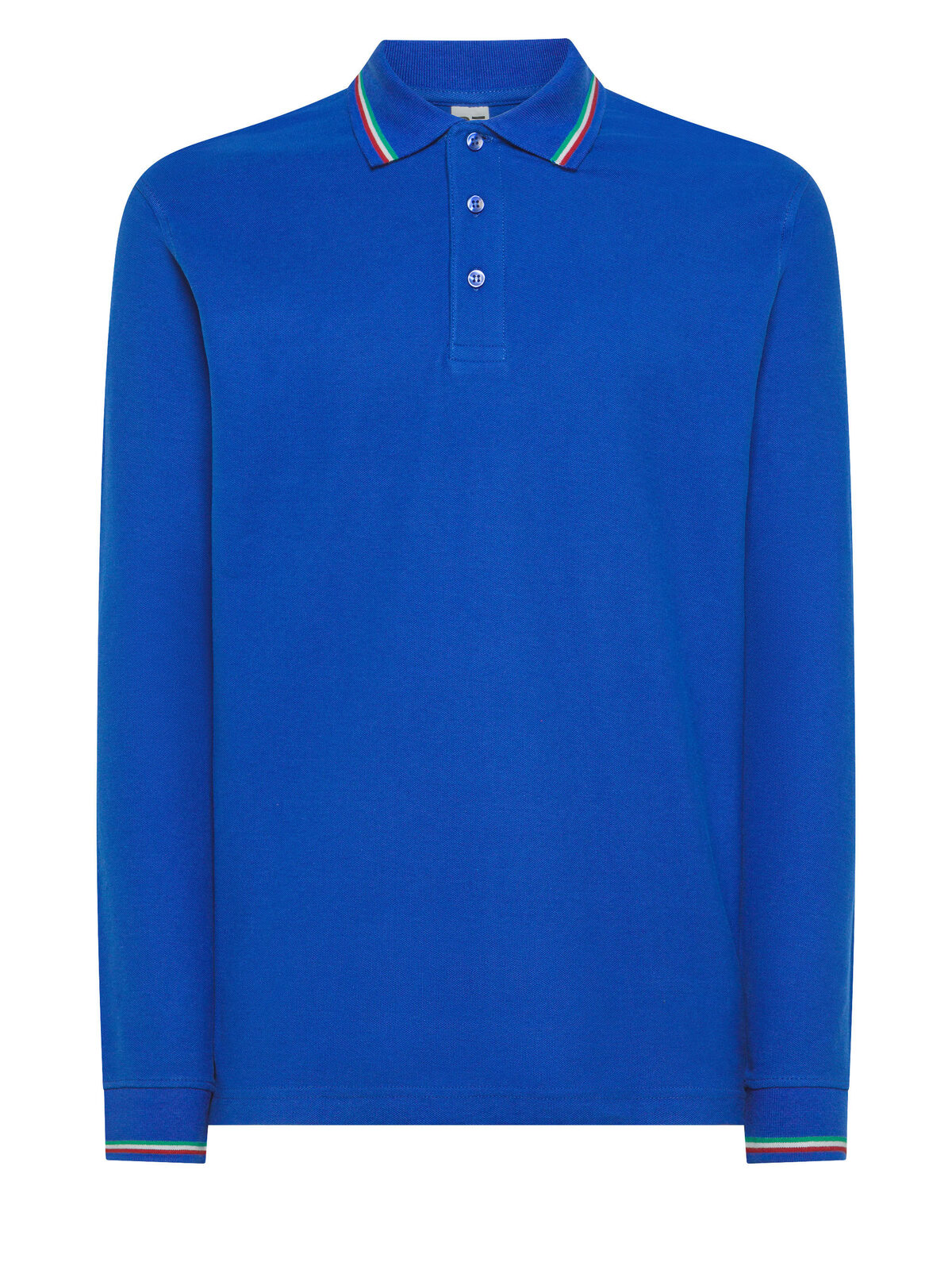 Polo met lange mouwen uit Italië - RB - RB-KONINGSBLAUW