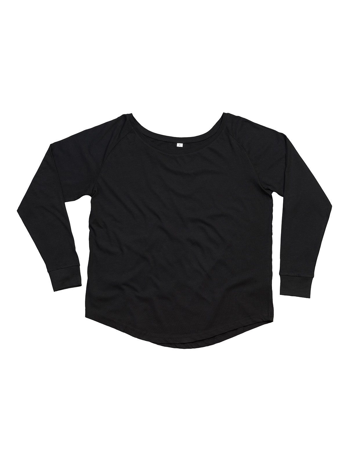 Dames T-shirt met lange mouwen en losse pasvorm - BK - Zwart