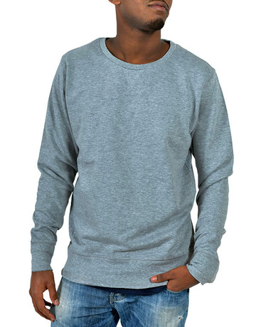 Herensweatshirt met ronde hals - 15M Melange Grijs