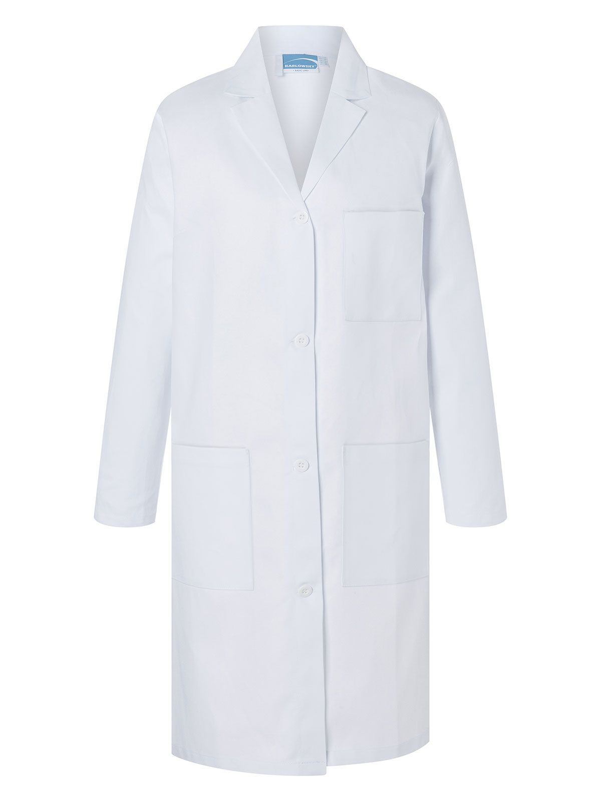 Dames medische en laboratoriumjas basis - 3 - Wit