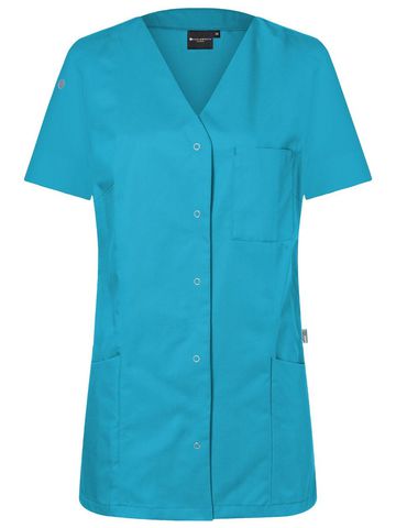 Blouse de travail pour femme avec boutons-pression - 74 - Bleu Pacifique