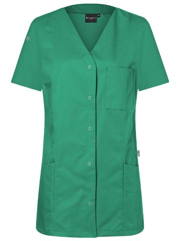 Blouse de travail pour femme avec boutons-pression - 72 - Vert émeraude