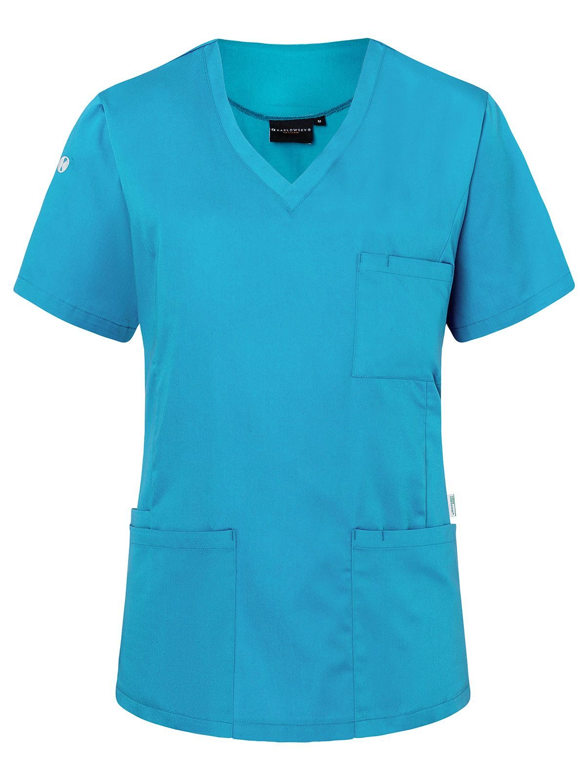 Tunique à enfiler à manches courtes pour femme - 74 - Bleu Pacifique