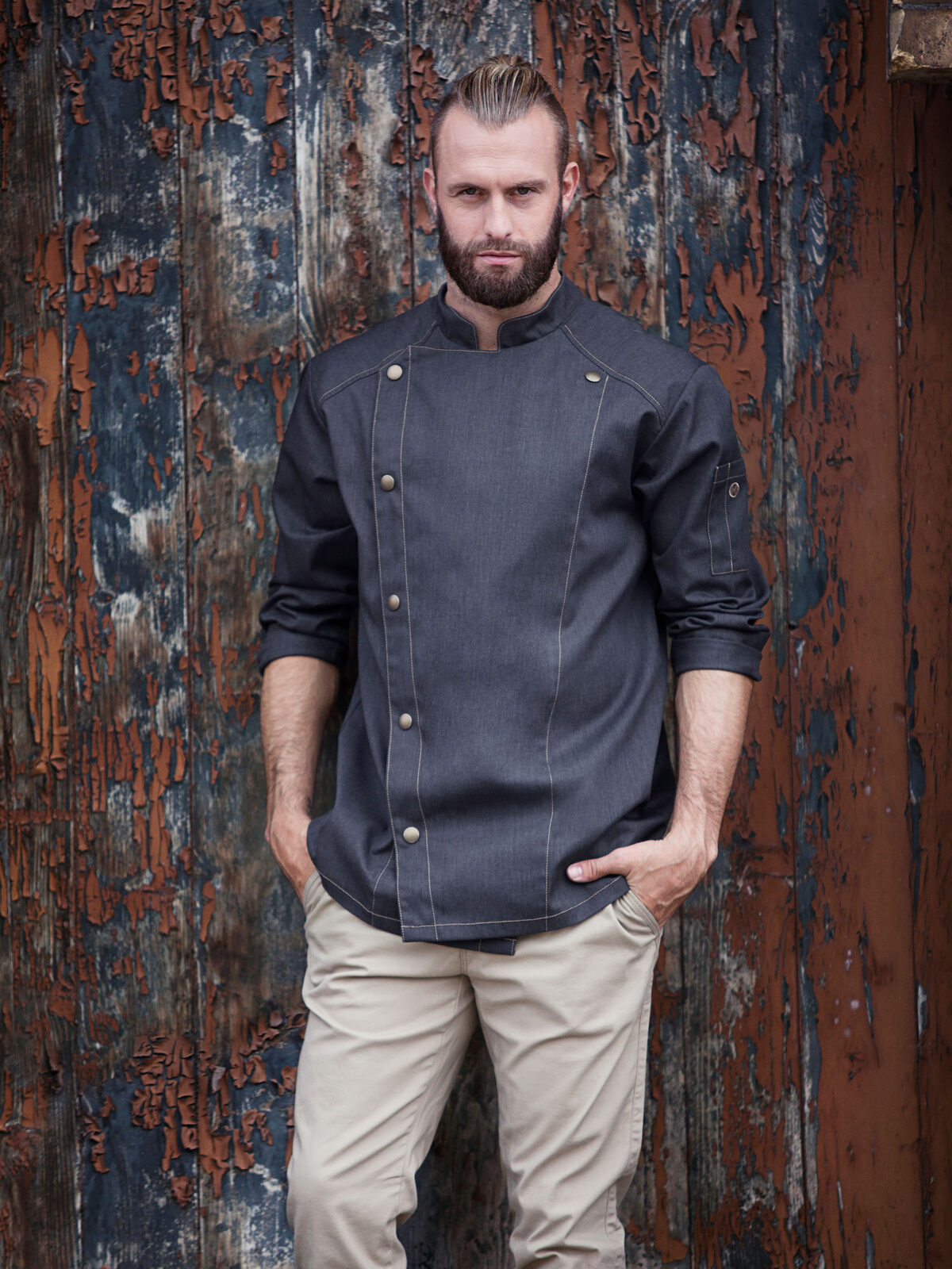 Chefjas in jeansstijl