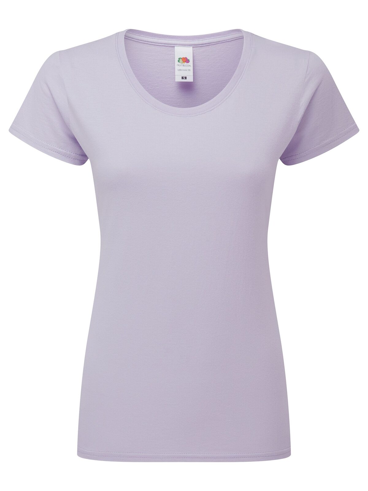 Iconische dames T-shirt van 195 Ringspun-stof - SL - Zachte lavendel