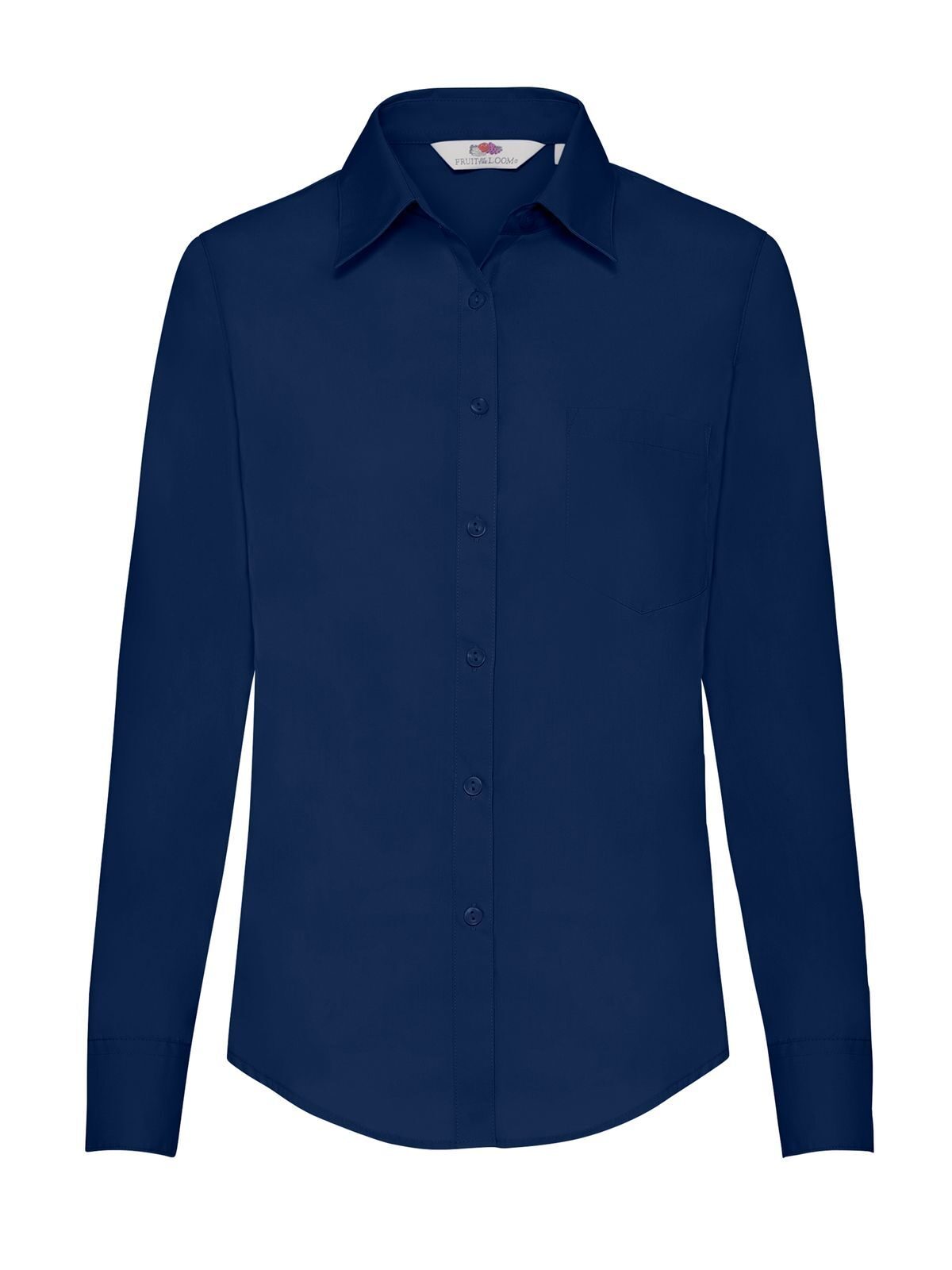 Chemise en popeline à manches longues pour femme - 32 - Marine
