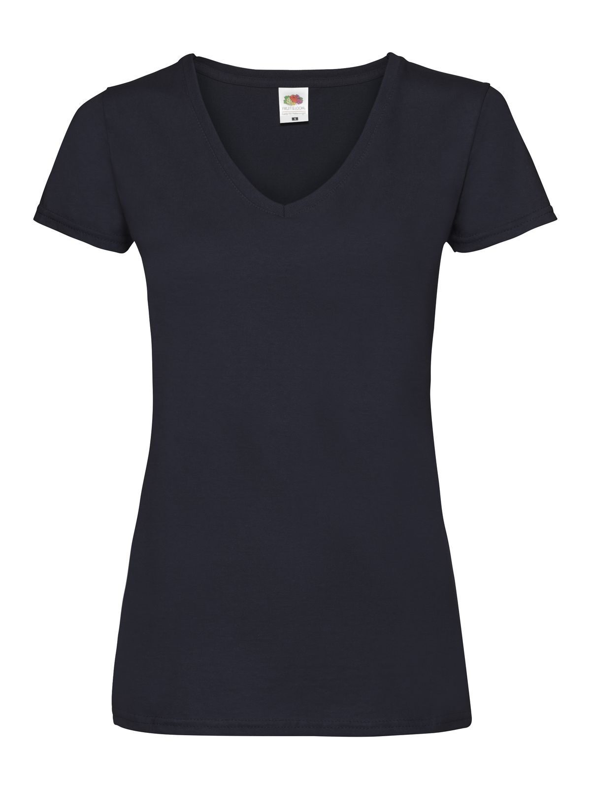 T-shirt à col en V pour femmes, léger et confortable - AZ - Bleu marine profond