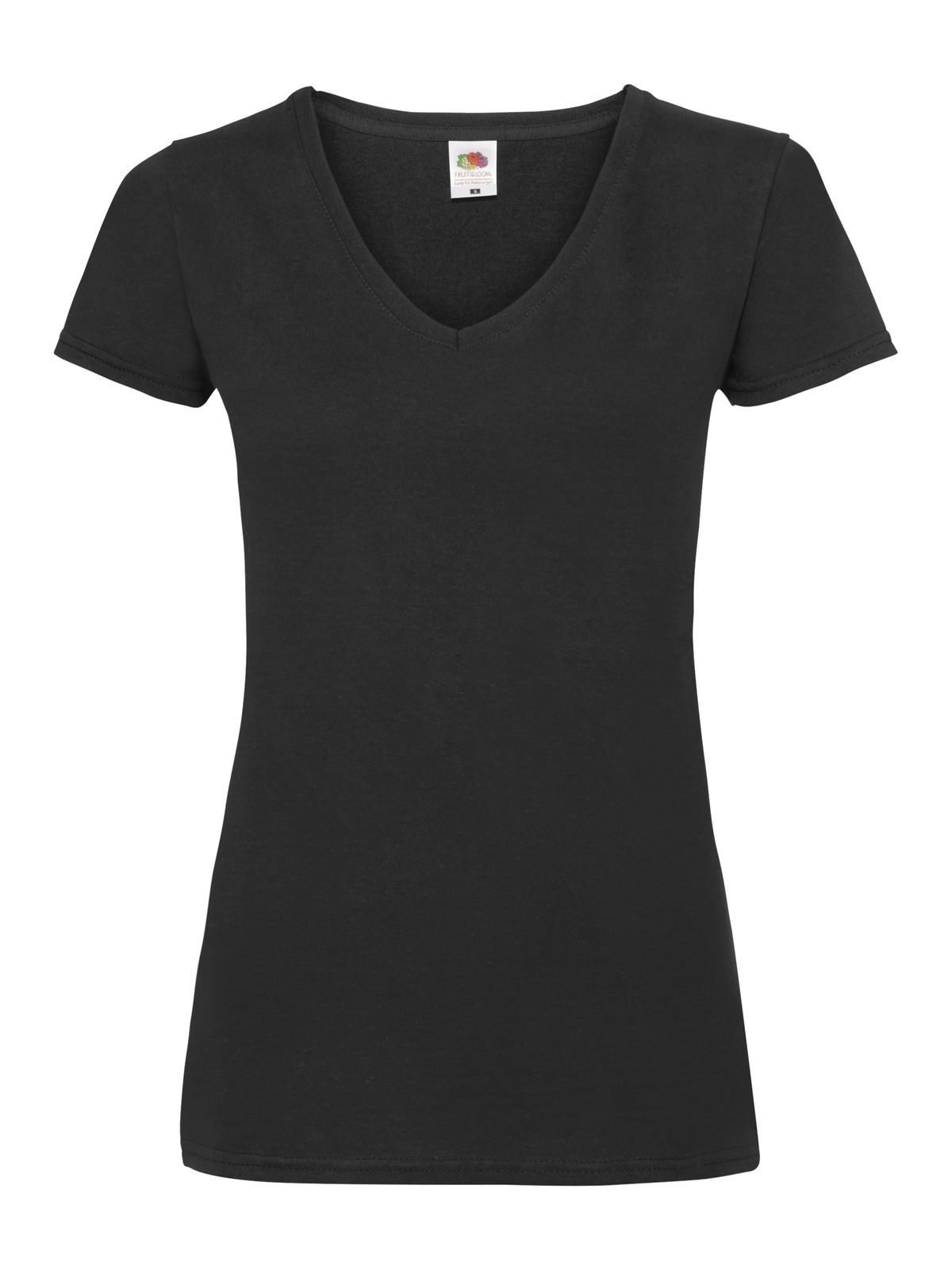 T-shirt à col en V pour femmes, léger et confortable - 36 - Noir