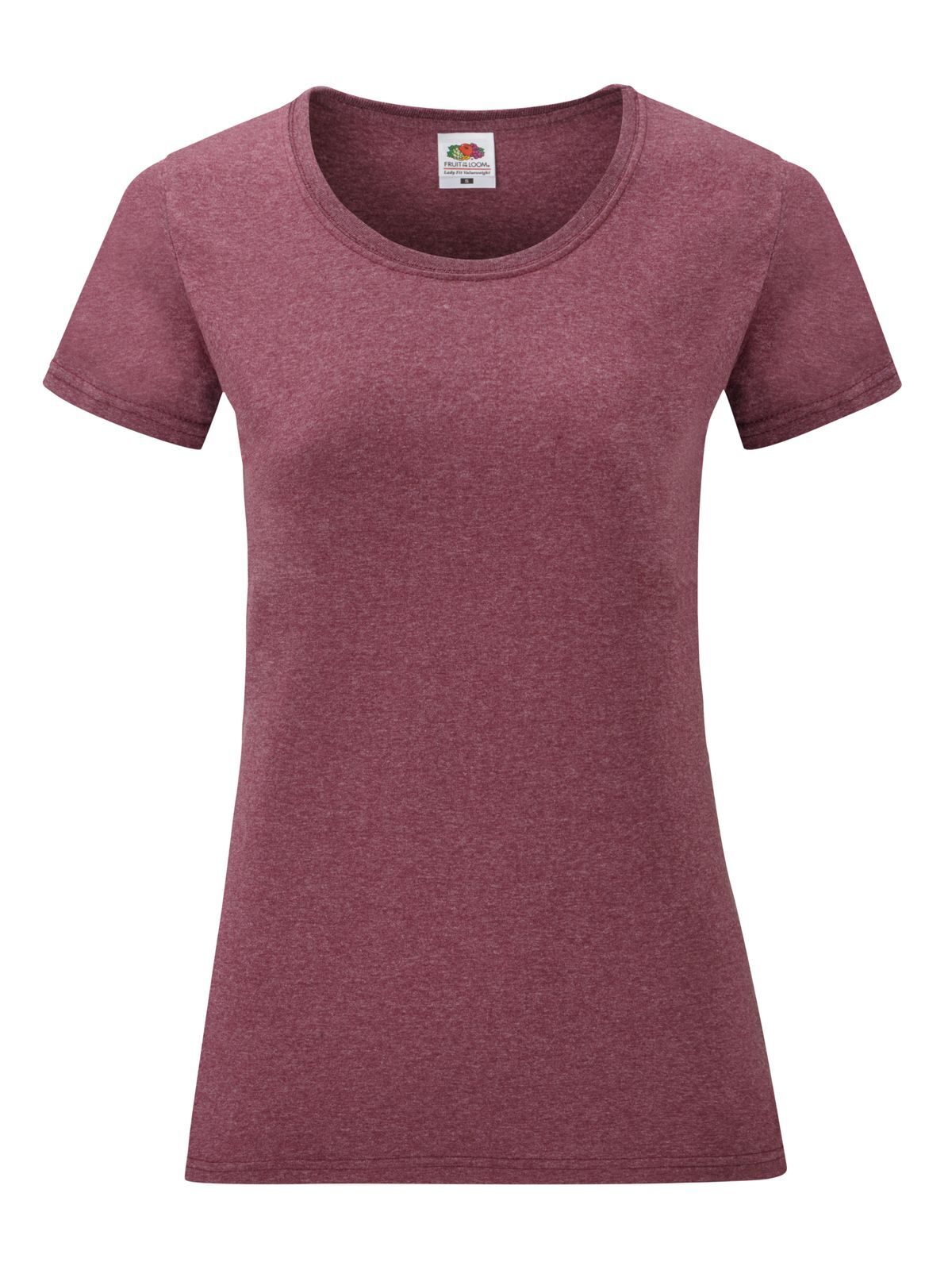Dames Valueweight T-shirt - H1 - Heide Bourgogne