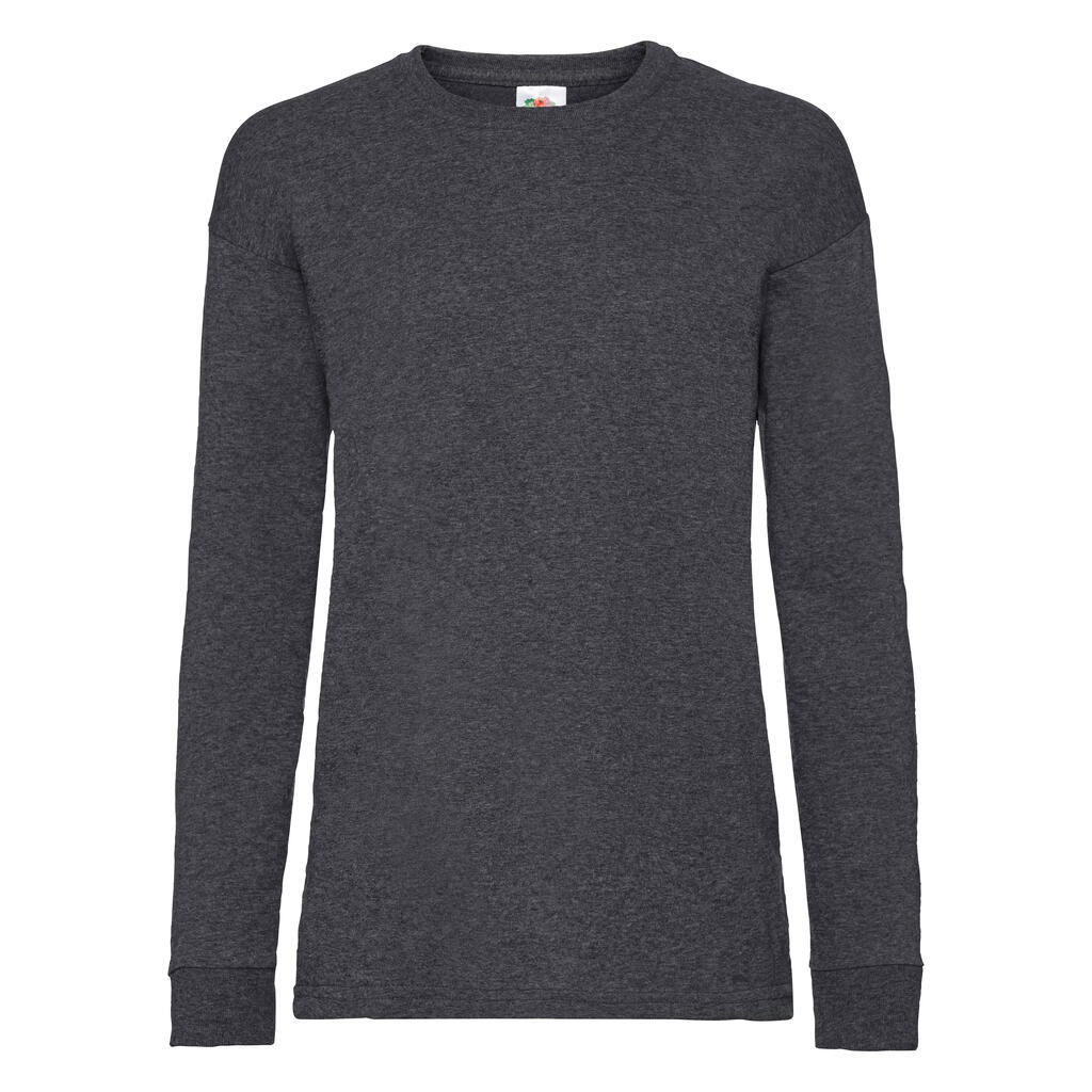 Kinder T-shirt met lange mouwen van Valueweight-kwaliteit - HD - Donkergrijs gemêleerd