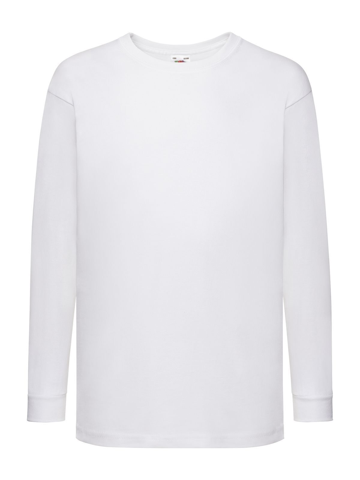 Kinder T-shirt met lange mouwen van Valueweight-kwaliteit - 30 - Wit