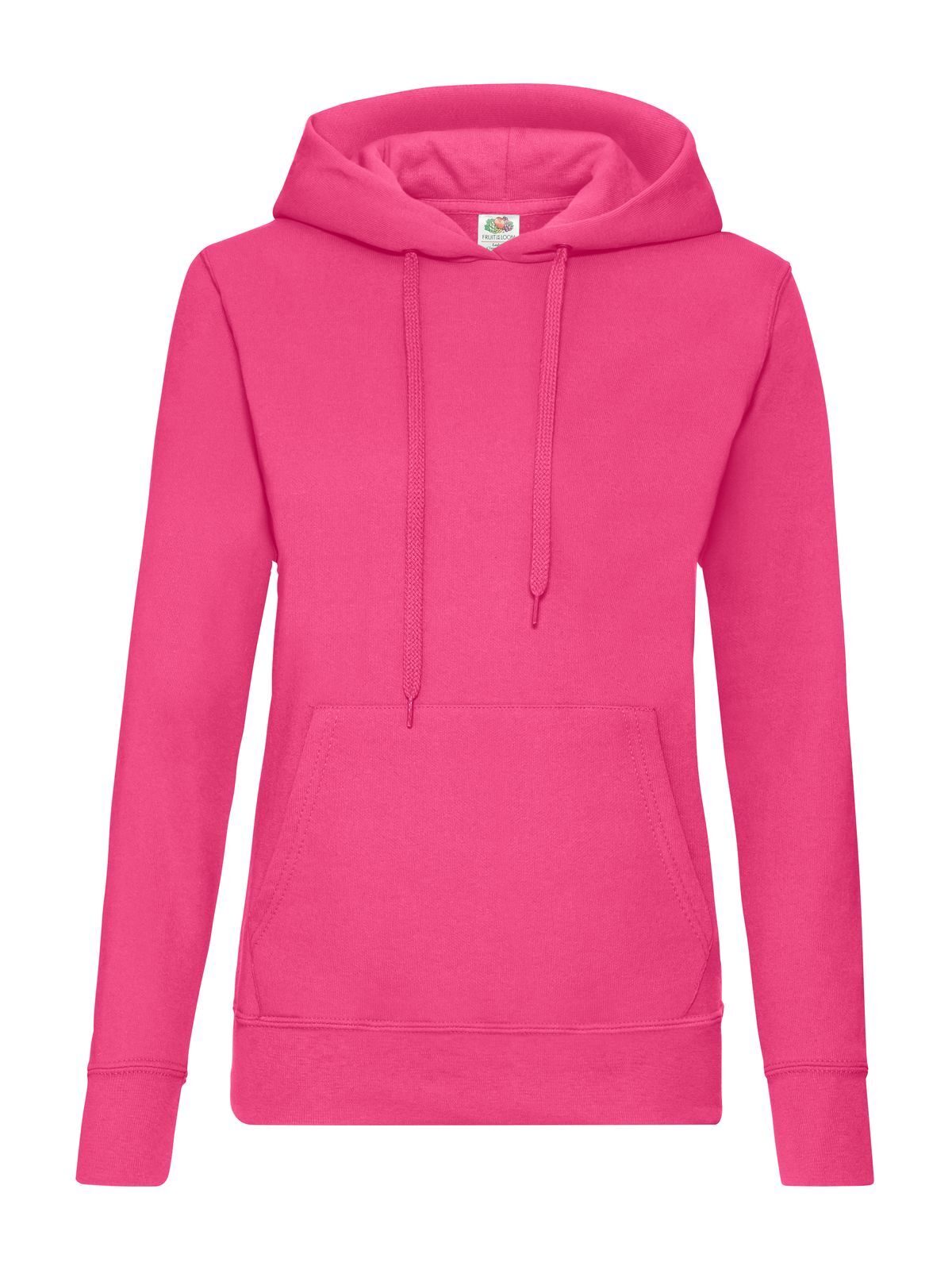 Klassieke sweater met capuchon voor dames - 57 - Fuchsia