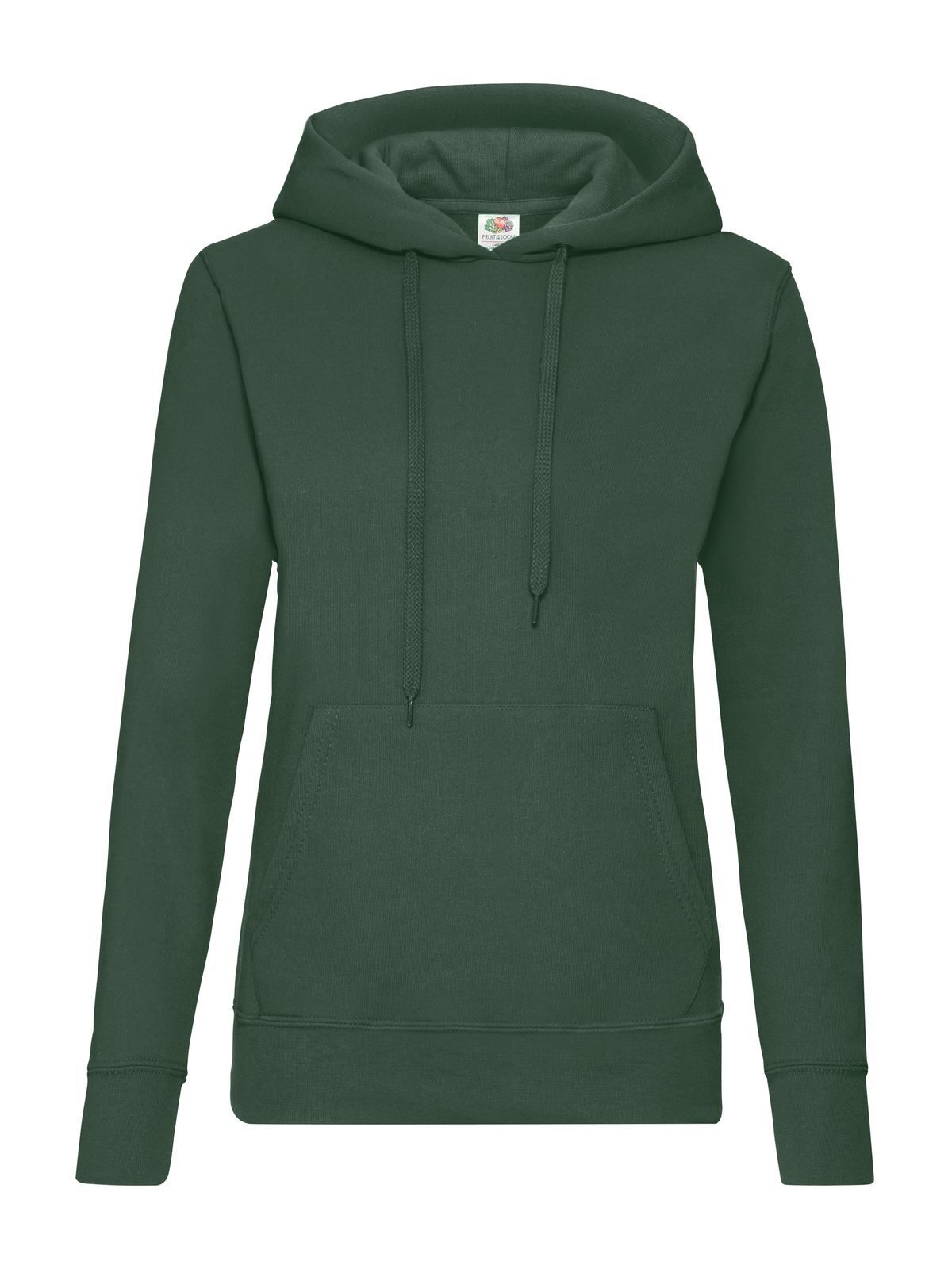 Klassieke sweater met capuchon voor dames - 38 - Flesgroen