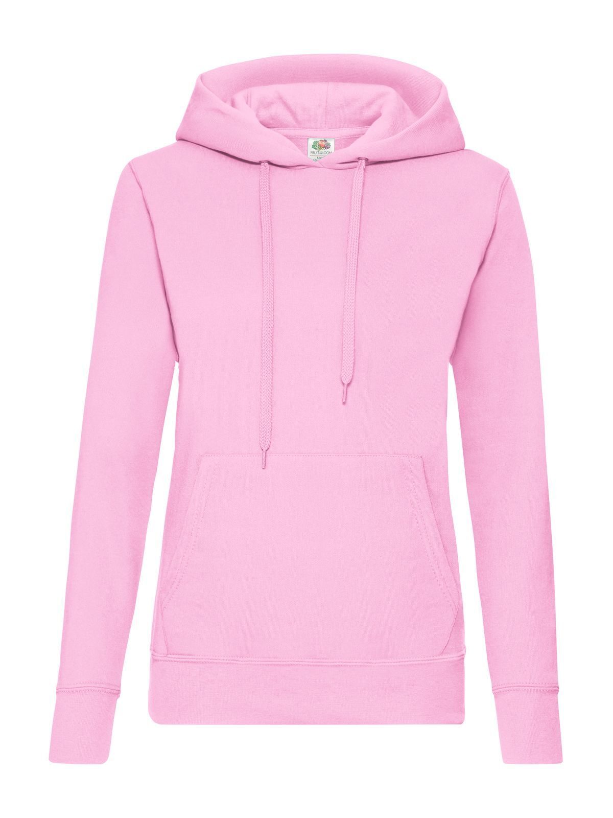 Klassieke sweater met capuchon voor dames - 52 - Lichtroze