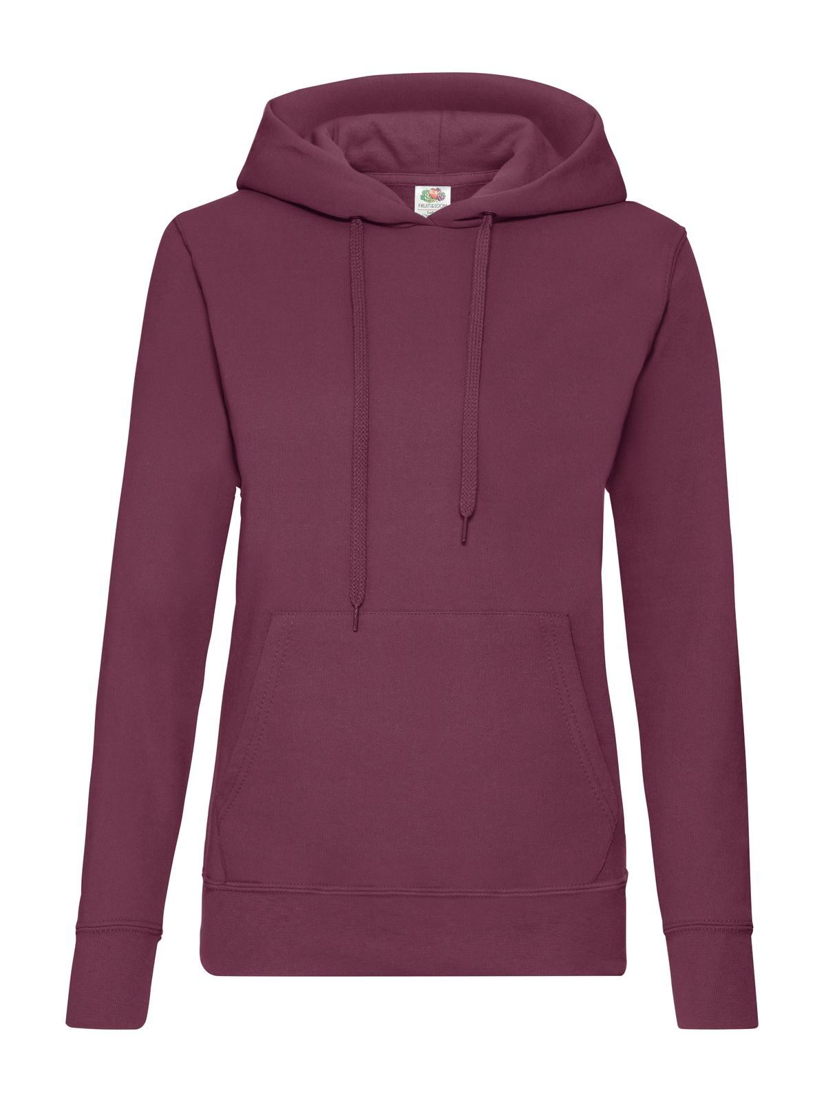 Klassieke sweater met capuchon voor dames - 41 - Bourgogne