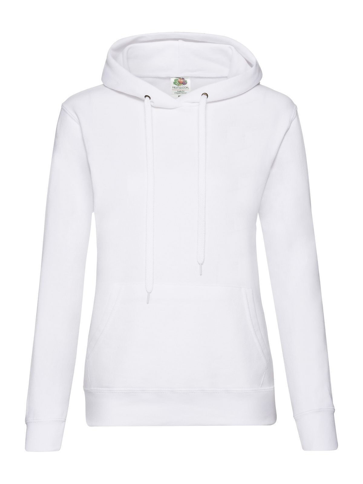 Klassieke sweater met capuchon voor dames - 30 - Wit