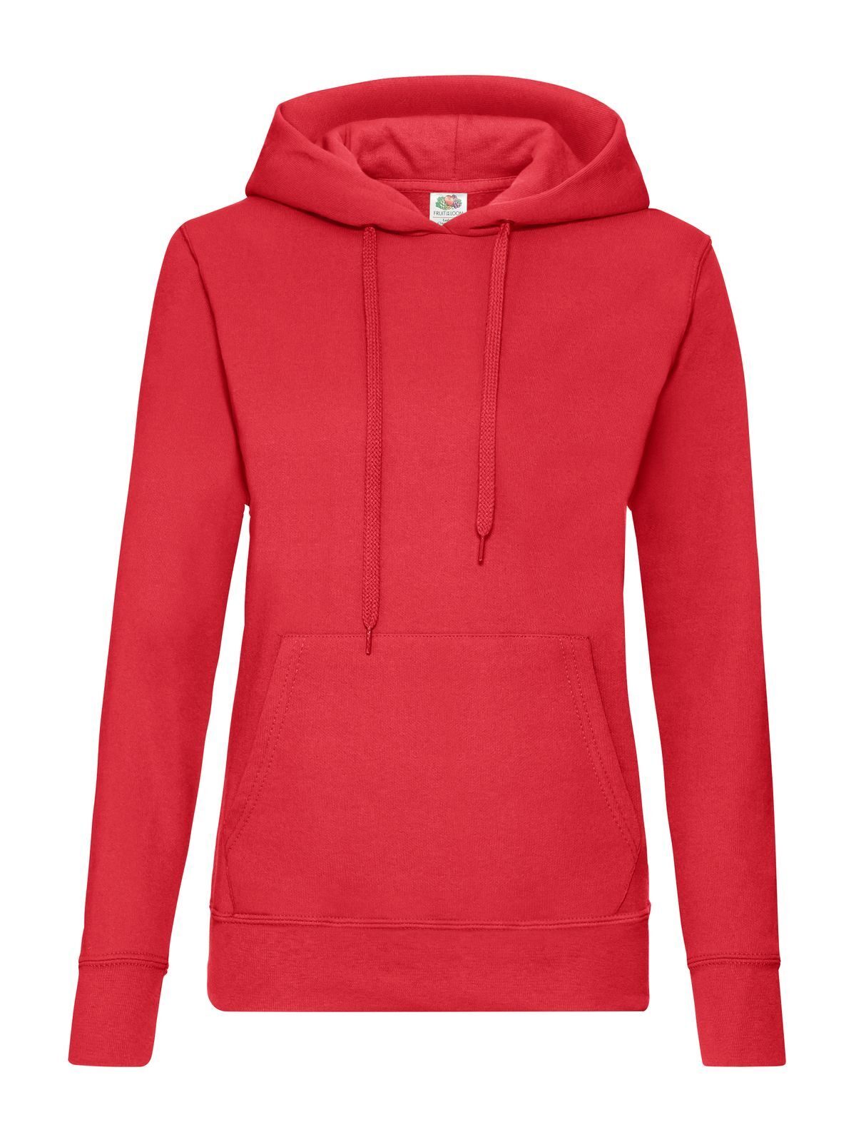 Klassieke sweater met capuchon voor dames - 40 - Rood