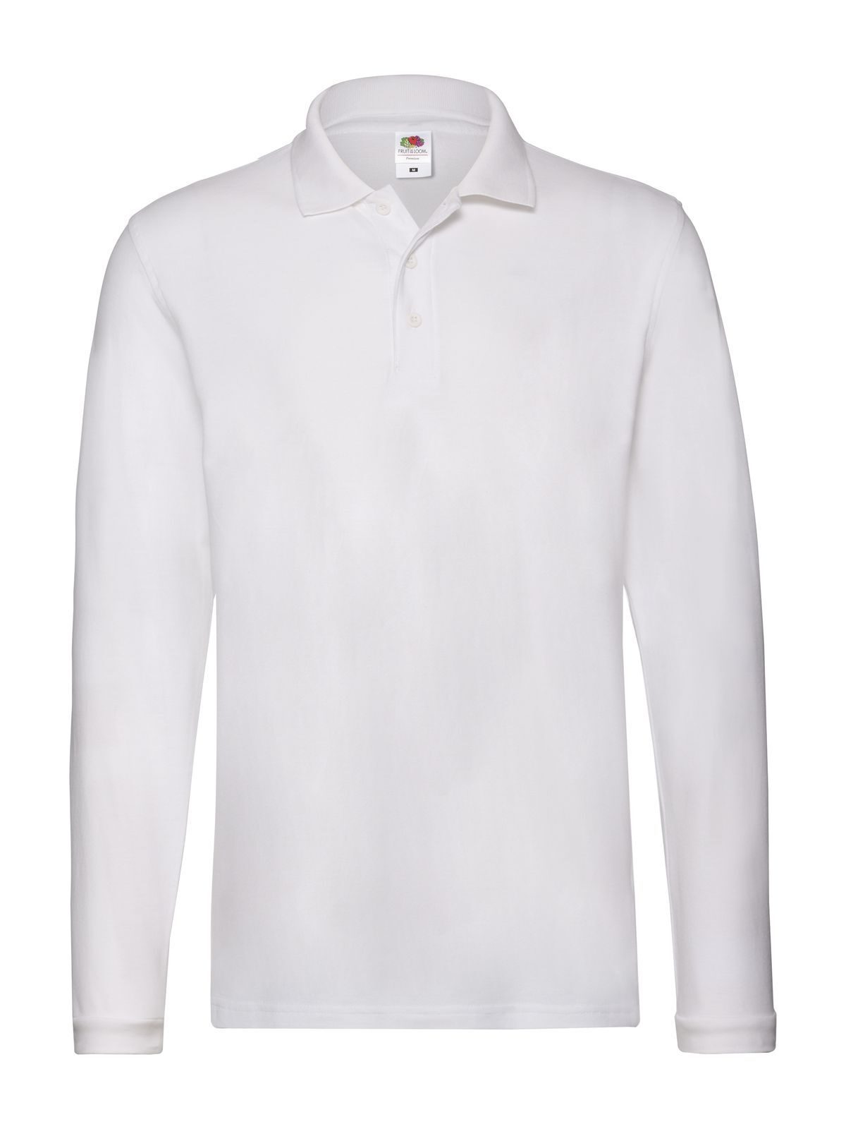 Premium polo met lange mouwen - 30 - Wit