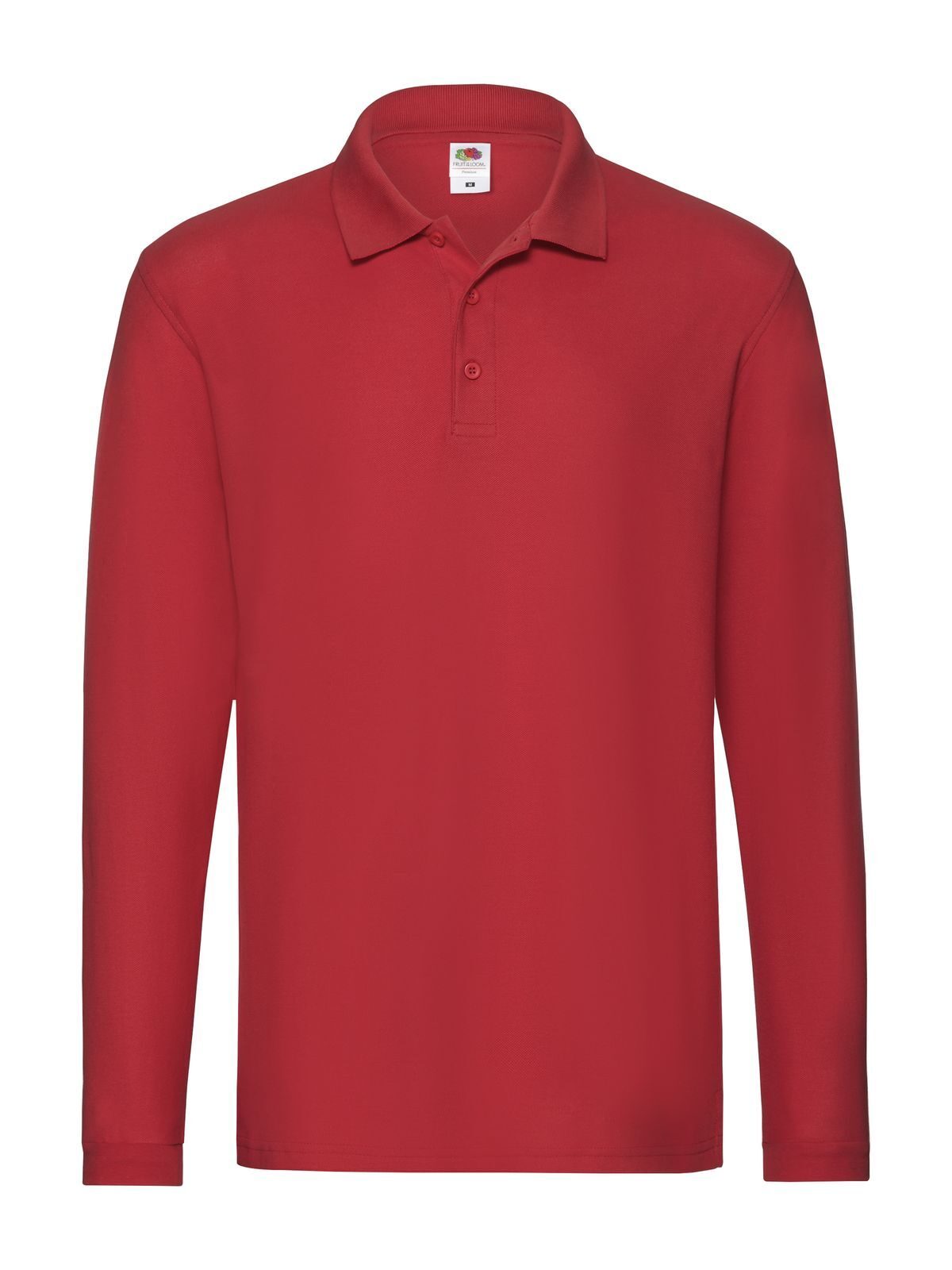 Premium polo met lange mouwen - 40 - Rood