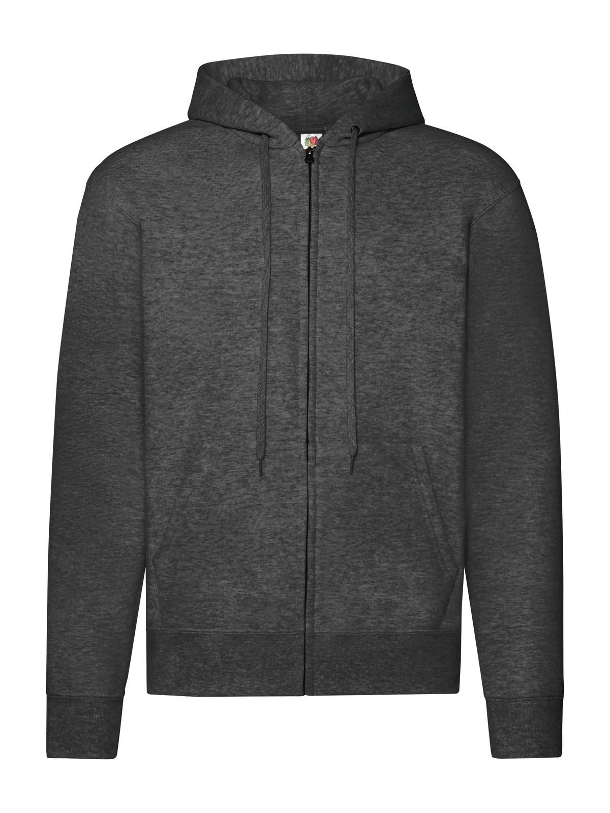 Veste classique à capuche zippée - HD - Gris chiné foncé
