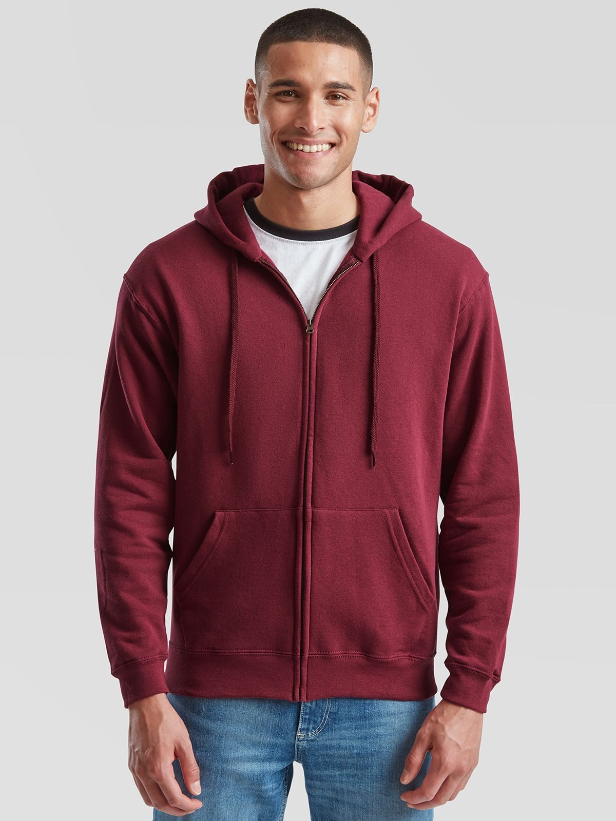 Veste classique à capuche zippée