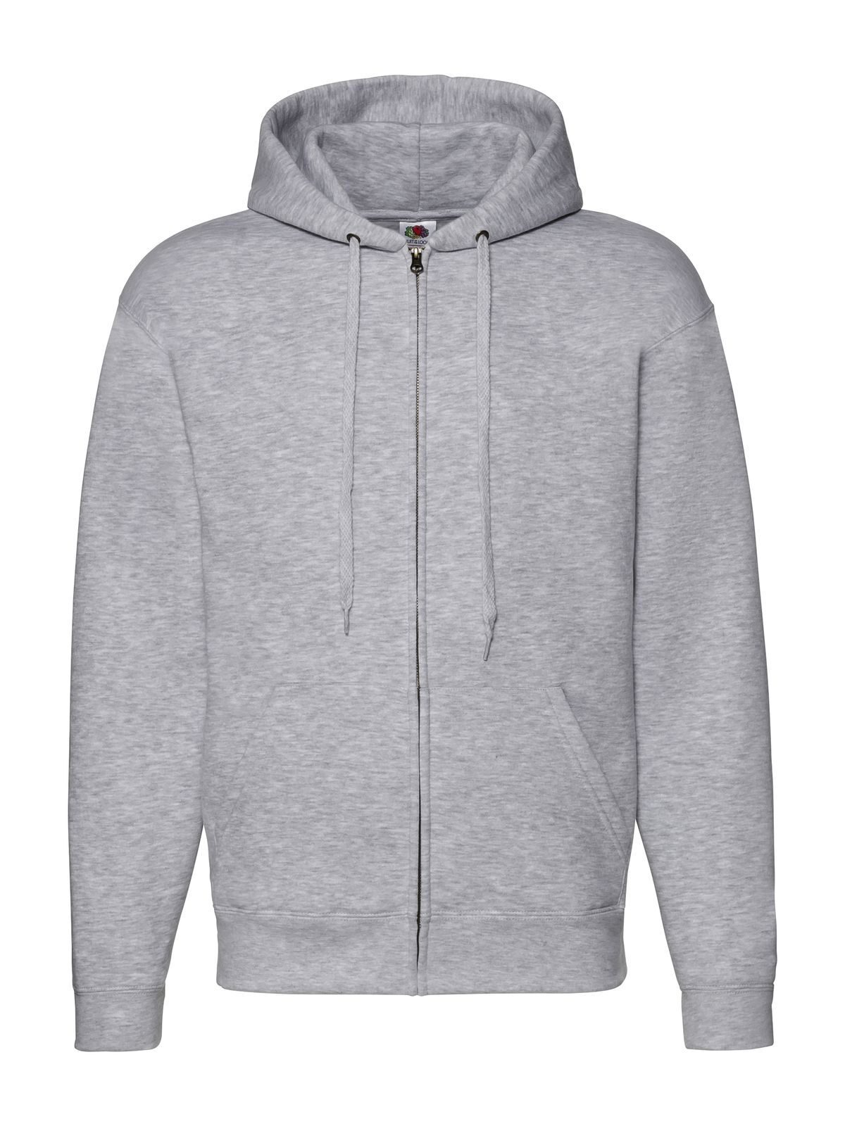 Veste premium à capuche zippée - 94 - Gris chiné