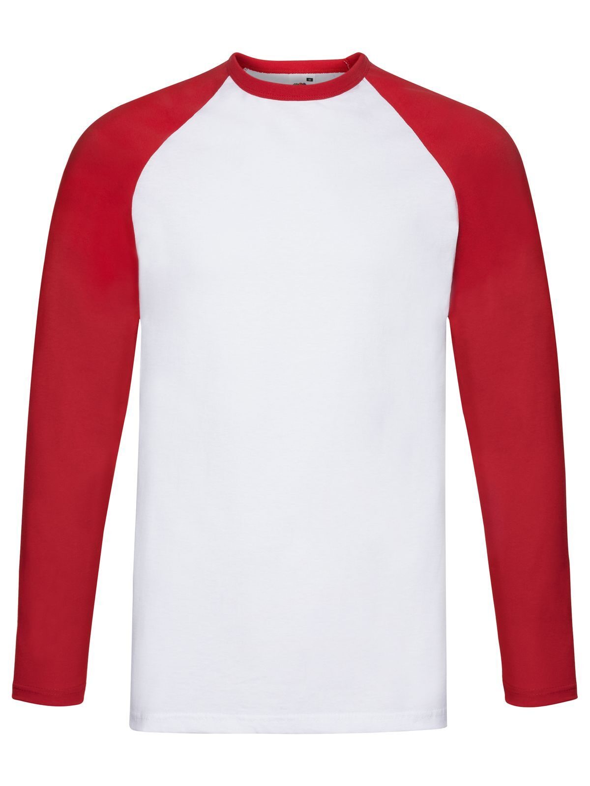 Baseball T-shirt met lange mouwen - WM - Wit-Rood