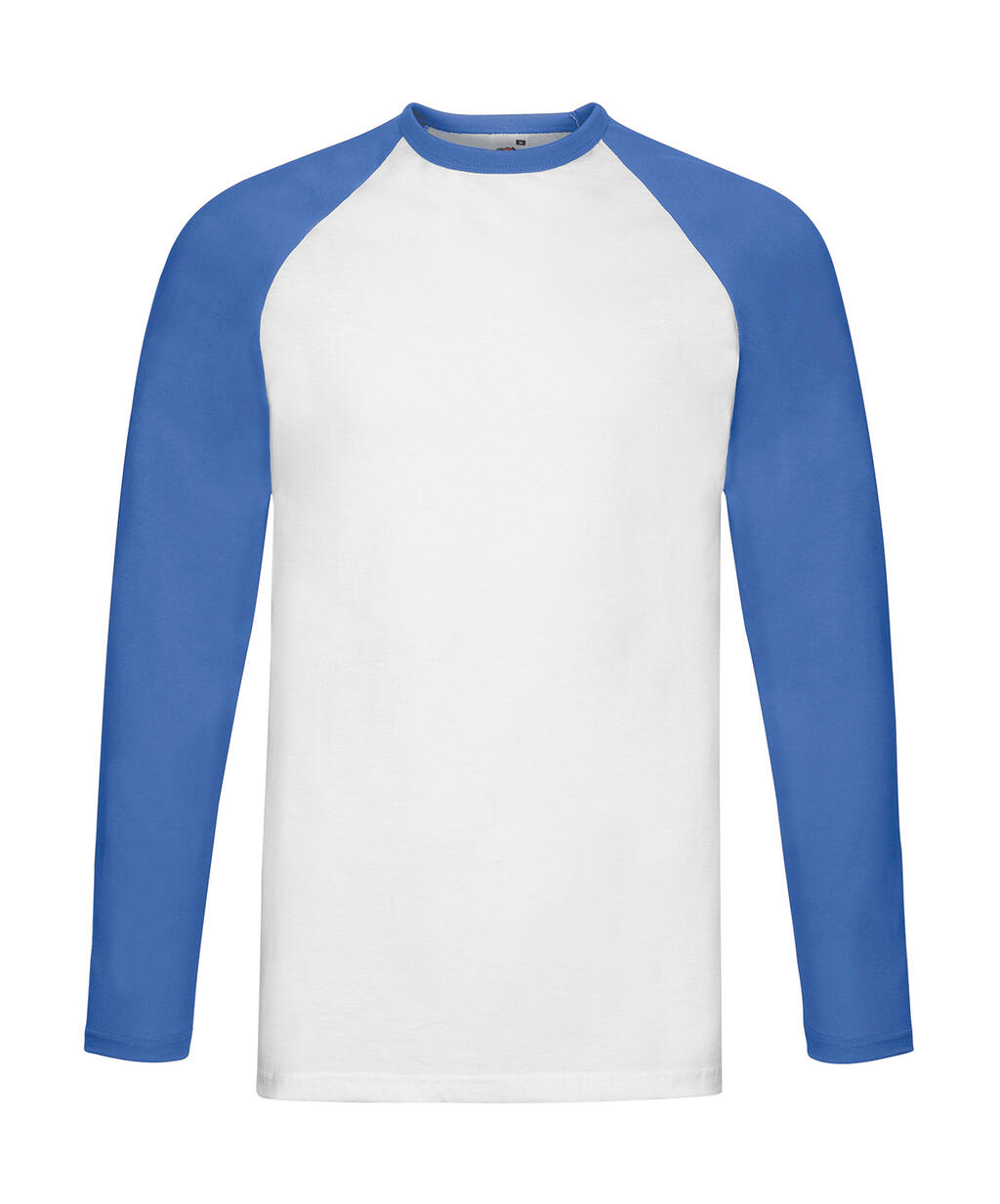 Baseball T-shirt met lange mouwen - AW - Wit-Koningsblauw