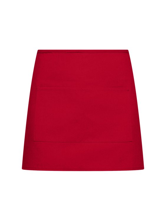 Eenvoudig halfschort met zak - RD - Rood