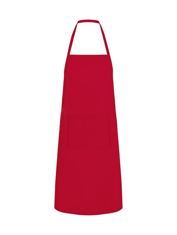 Eenvoudig schort met zak - RD - Rood