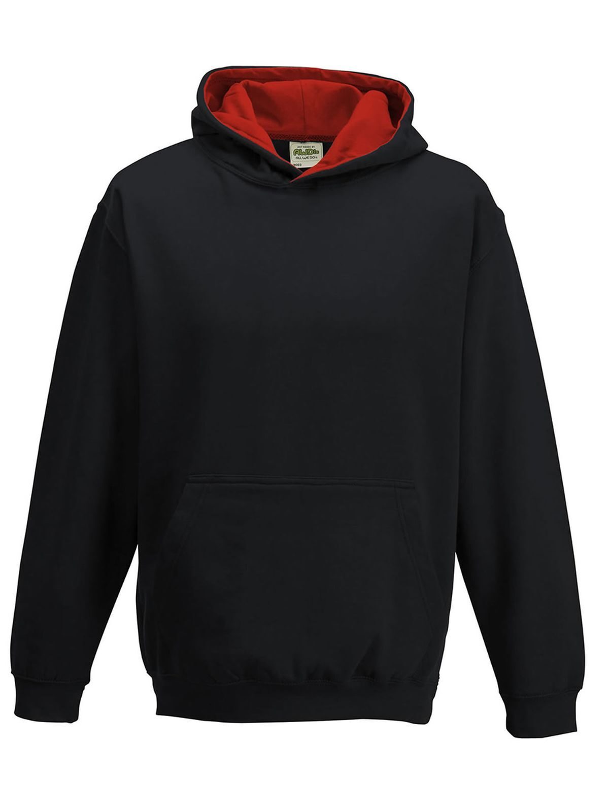 Kinderhoodie in varsitystijl - JBLFIR - Gitzwart/Vuurrood