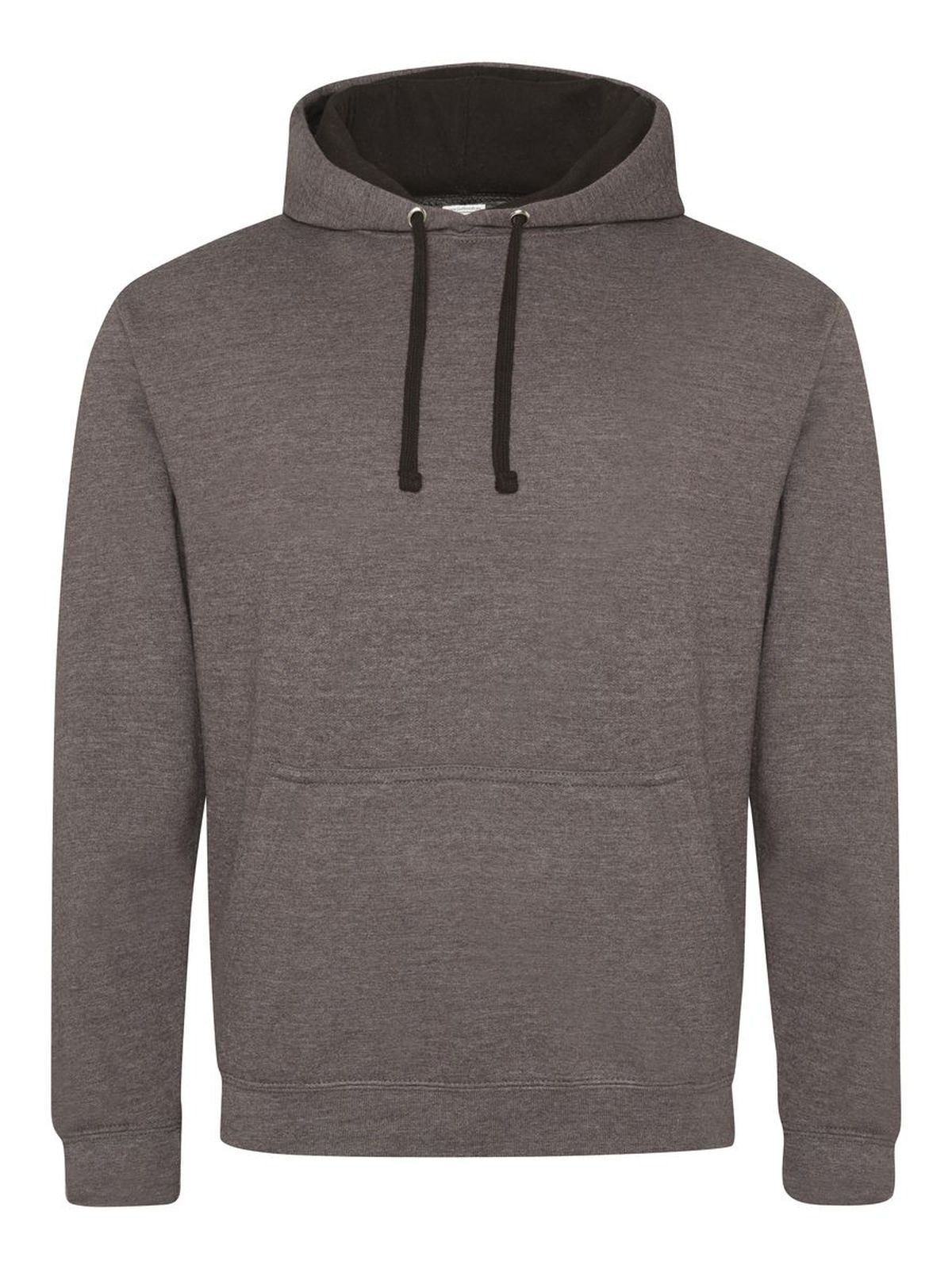 Sweat à capuche bicolore - CHAJBL - CHARBON/NOIR DE JAIS