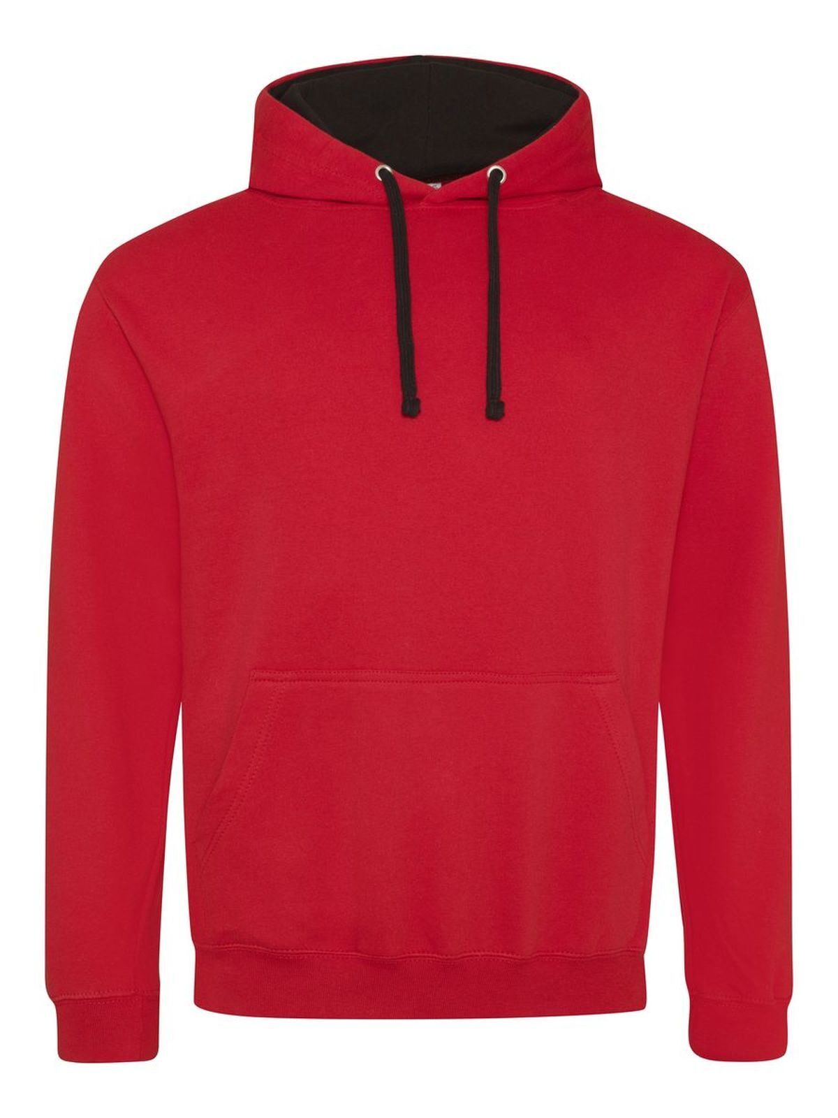 Sweat à capuche bicolore - FIRJBL - ROUGE FEU/NOIR DE JAIS