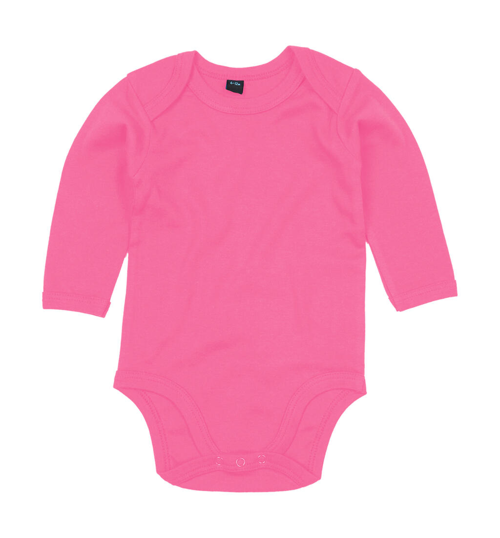 Babyrompertje met lange mouwen - F - Fuchsia