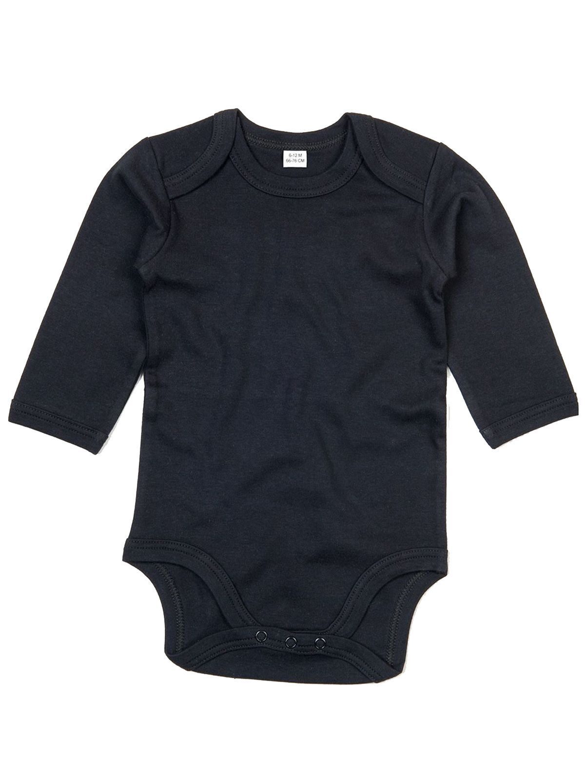 Babyrompertje met lange mouwen - BK - Zwart