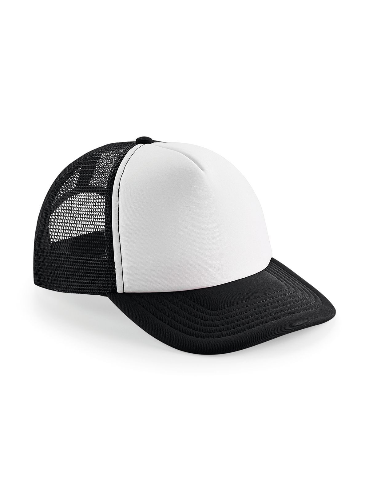 Vintage Snapback Trucker Cap - BLKW - Zwart/wit