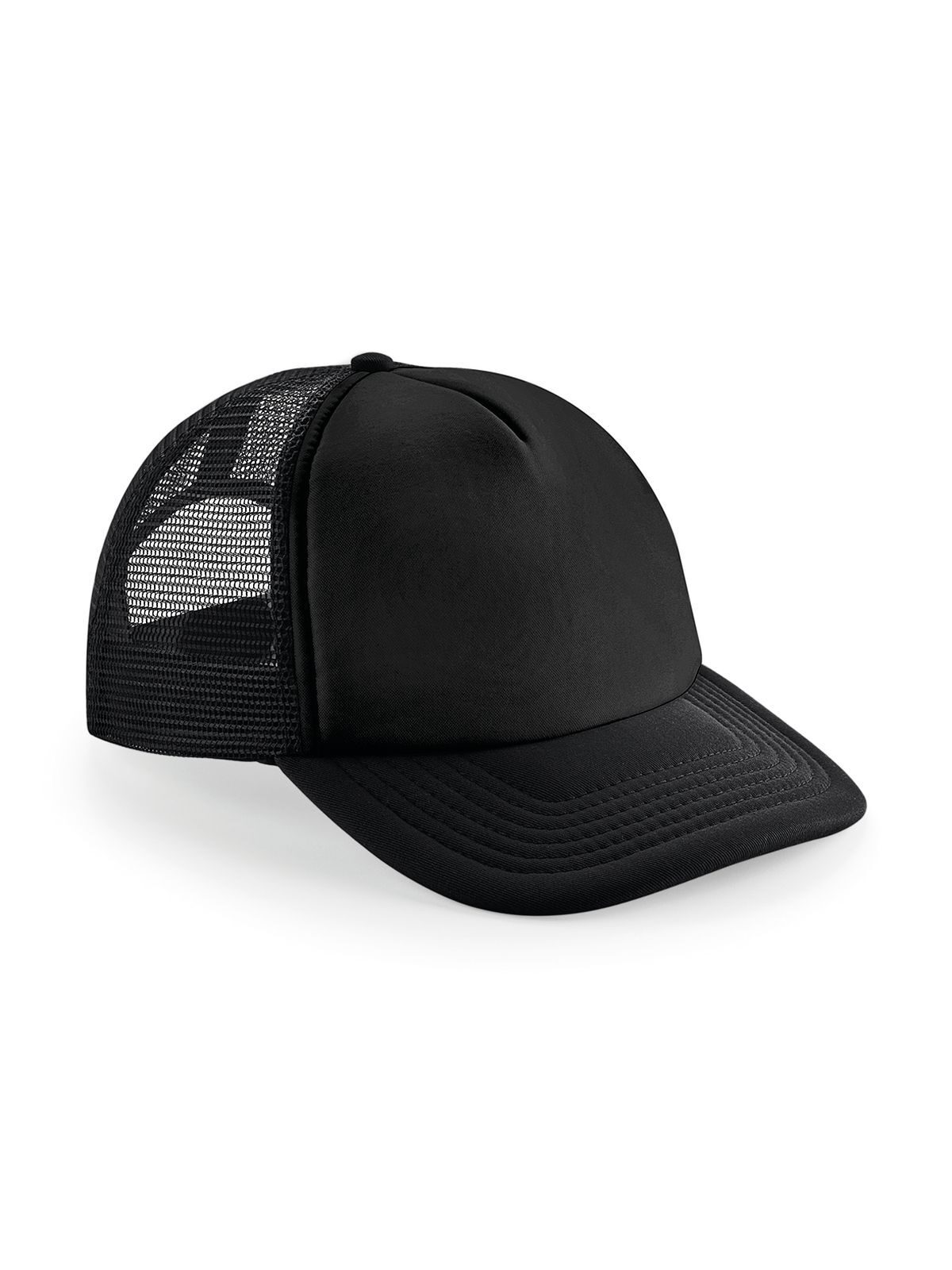 Vintage Snapback Trucker Cap - BLKB - Zwart/Zwart
