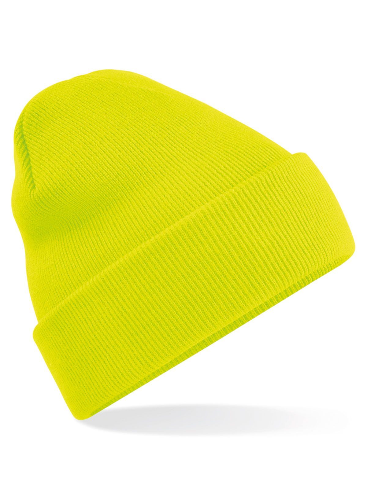 Originele muts met omslag - FLY - Fluorescerend geel