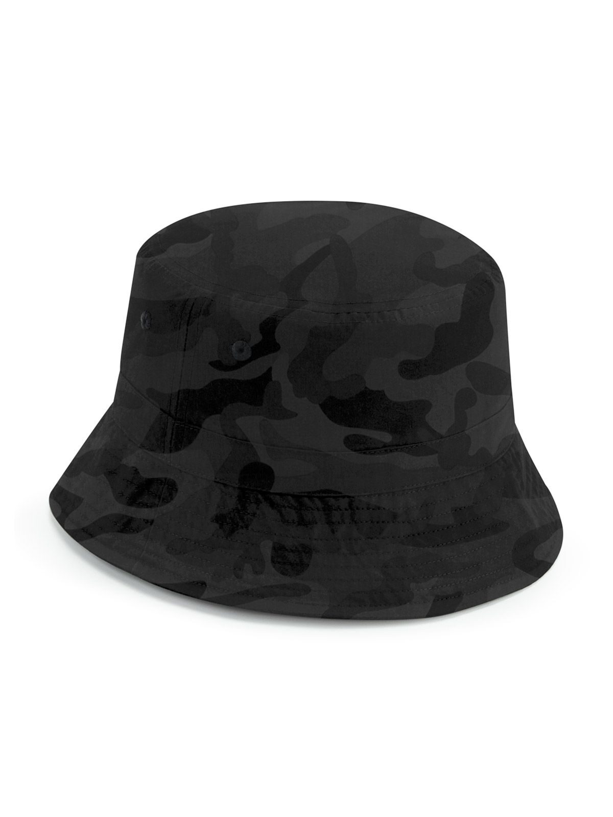 Bucket hat van gerecycled polyester - MIC - Middernacht camouflage