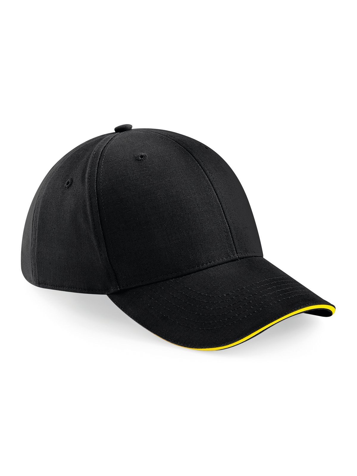 Athleisure 6-panel pet - BLKY - Zwart/geel